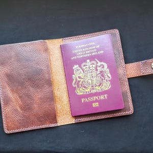 Leather Passport Cover / Handmade passport holder