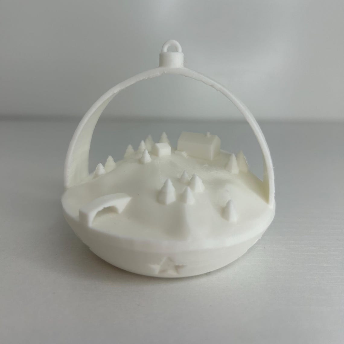 Christmas Snowscape Ornament 3D Printed - Etsy