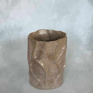 Wrinkle Vase, Handmade Ceramic Vase with Textured Design, Sculptural Pottery, Artisan Home Decor, One-of-a-Kind Statement Piece