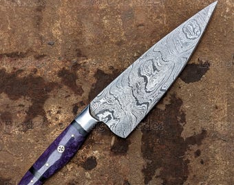 Cuchillo de chef personalizado, cubiertos de cocina, regalos de inauguración de casa, regalos para padrinos de boda, regalos para él, grabado personalizado, aniversario, Día del Padre.