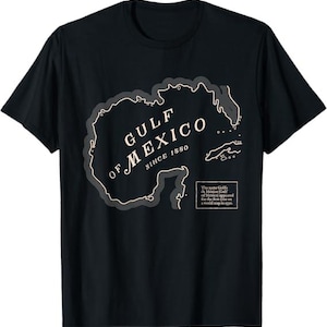 Chemise Comfort Colors® Golfe du Mexique, T-shirt unisexe patriotique, Chemise américaine Golfe du Mexique, T-shirt American Pride Patriotic, T-shirt Map Lover