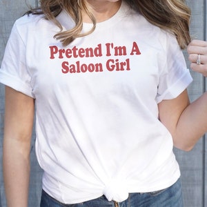Pretend I'm a Saloon Girl Shirt,Funny Halloween Costume Shirt,Funny Halloween Costume Party Tee,Kids Halloween Shirt,Spooky Season Shirt