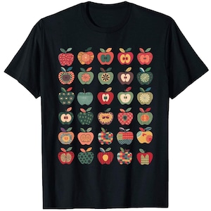 Comfort Colors Teacher Apples Shirt, Back To School Teacher Shirt, Teacher Appreciation Shirt, Retro Apples Teacher Shrit,Cute Teacher Shirt