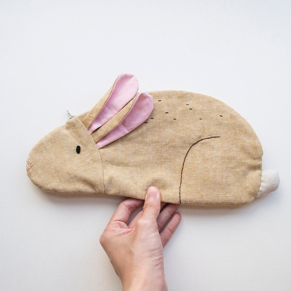 Rabbit Bunny loaf zip pouch