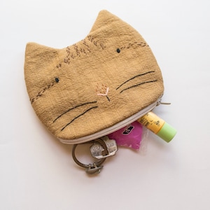 Tabby Cat small zip pouch case