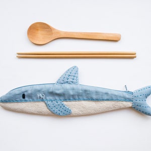 Finn the Shark - travel cutlery pouch case