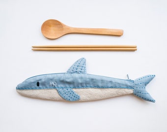 Finn the Shark - travel cutlery pouch case