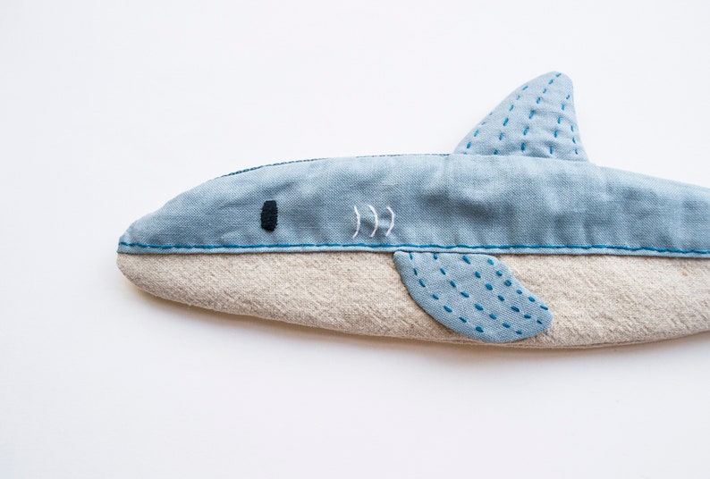 Finn the Shark travel cutlery pouch case image 2