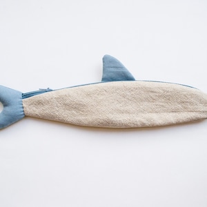 Finn the Shark travel cutlery pouch case image 3