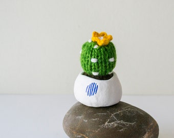 Reserved for Karen: Miniature Knitted Cacti #17 - home decor