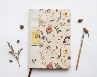 Singapore Botanicals - adjustable A5 fabric bookcover