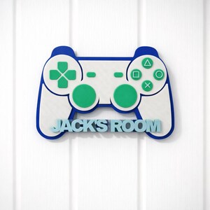Gepersonaliseerde gamerdeurbord - PS5-controller slaapkamerplaquette
