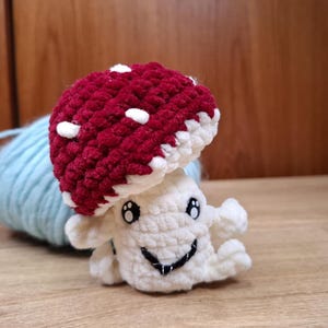 Pop cap Mushroom NO SEW, Crochet mushroom, pop it mushroom Amigurumi Pattern, Crochet Pop Mushroom, Easy Crochet Tutorial, Fidget