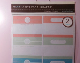 SALE - Martha Stewart Kitchen Labels - New in Package