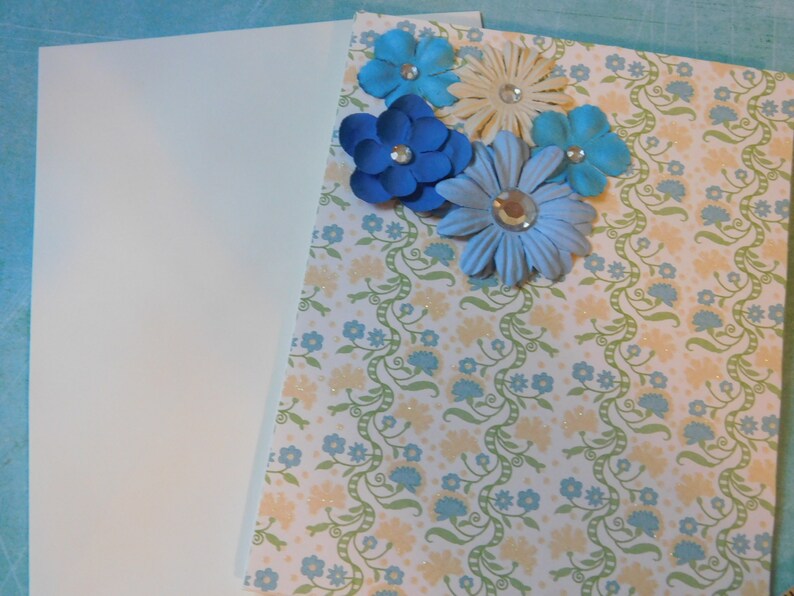 Floral All Occasion Birthday Friendship Shower Thank You Handmade Greeting Card
