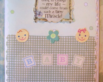 A Tiny Miracle Baby or Baby Shower Card