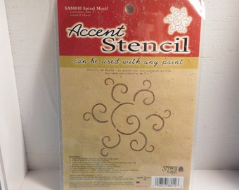 SALE - Accent Stencil - Spiral Design - DIY Project