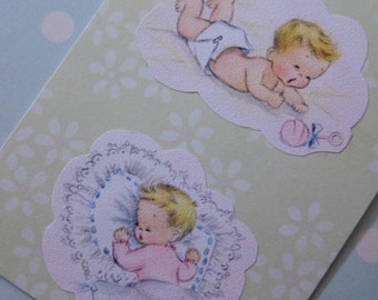 Handmade Baby Girl Baby Gift or Shower Gift Tag