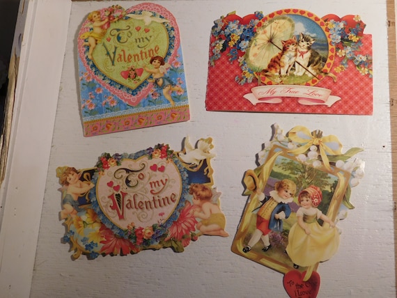 Valentine's Day Craft Supplies DIY Vintage and Vintage Look Junk Journal,  Project Life, Mixed Media 