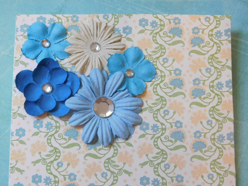 Floral All Occasion Birthday Friendship Shower Thank You Handmade Greeting Card