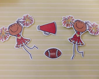 African American Cheerleader Football Paper Pieces/Die Cut Shapes - Kids Crafts Project Life