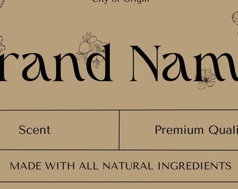 Natural Soap Label 6in x 4in Template