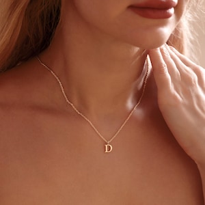 Collar con inicial personalizado, collar con letras, collar con inicial pequeña, collar con letras delicadas, regalo para mamá, joyería diaria, regalo para ella