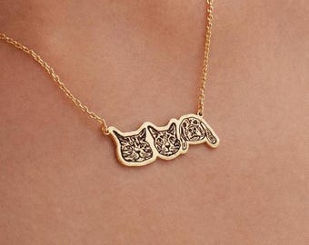 Collar con retrato de mascota personalizado, collar con foto de perro y gato, collar grabado con foto, regalo conmemorativo para mascotas, regalo para mamá de perro y gato, regalo para amantes de las mascotas