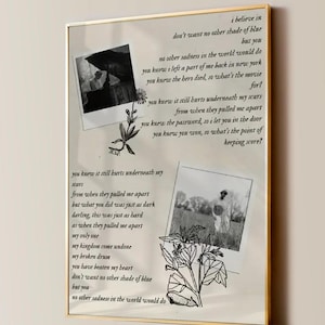 Minimalist folklore TS Inspired Poster – Neutral Aesthetic Wall Art – Music-Inspired Lyric Print for Cozy Decor | Taylor Physical Prints