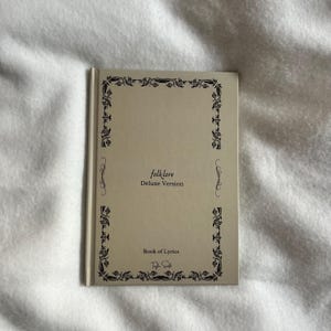 Folklore minimalistic hardcover music inspired book - TS book