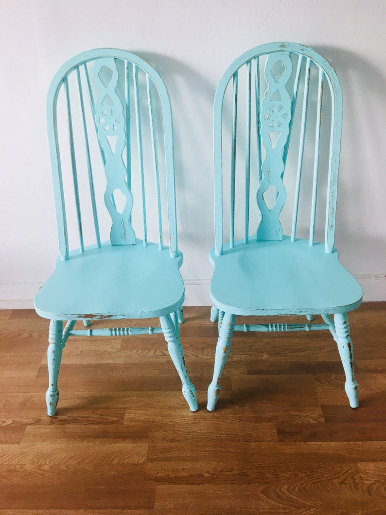 Dining Chairs Vintage Chairs Farmhouse Chairs Custom Painted Etsy