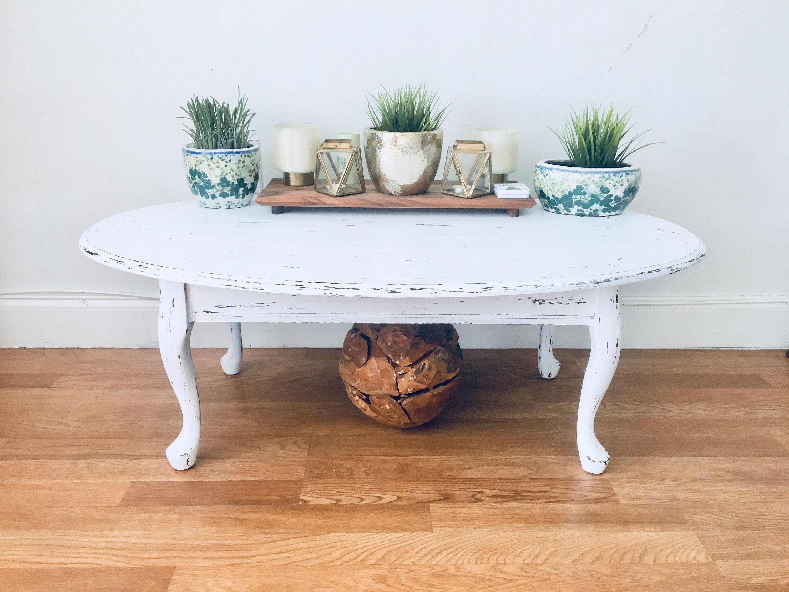 Vintage Shabby Chic Coffee Table: Distressed Provincial Style - Etsy