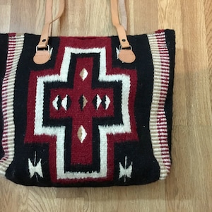 vintage southwestern KILIM travel bag