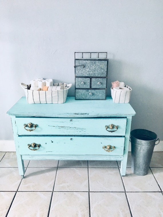 Vintage Bedroom Dresser Painted And Distressed