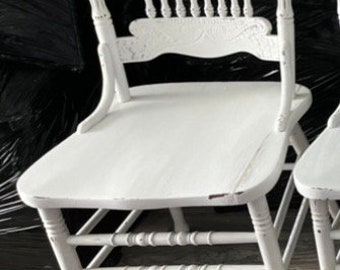 Farmhouse chairs dining chairs hand painted chairs custom color  white painted chairs kitchen chairs one chair farmhouse decor