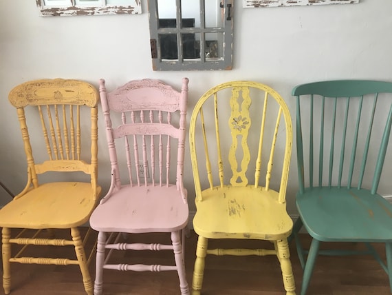 Vintage painted chairs sale