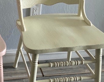 Custom for Farmhouse Shabby Chic Dining Chairs Custom Colors Available 1 antique yellow  chair