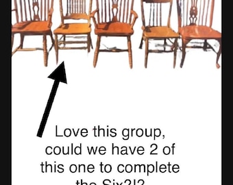 Custom for JODY  | Antique Farmhouse Chairs | Mismatched Wedding Seating | 6 chairs Medium brown stain