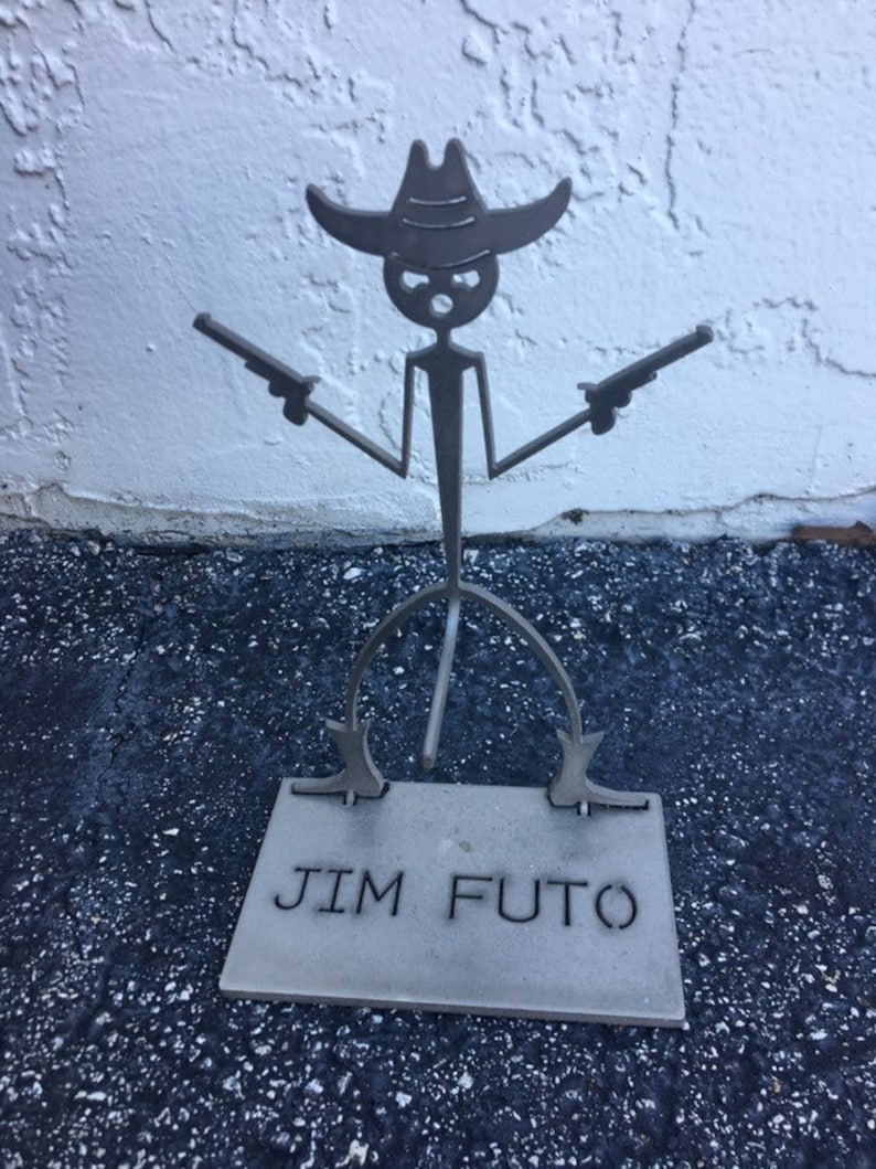 Vintage western metal figure gift statue