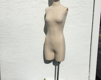 vintage mannequin with head no arms and stand sewing dressmakers waist torso