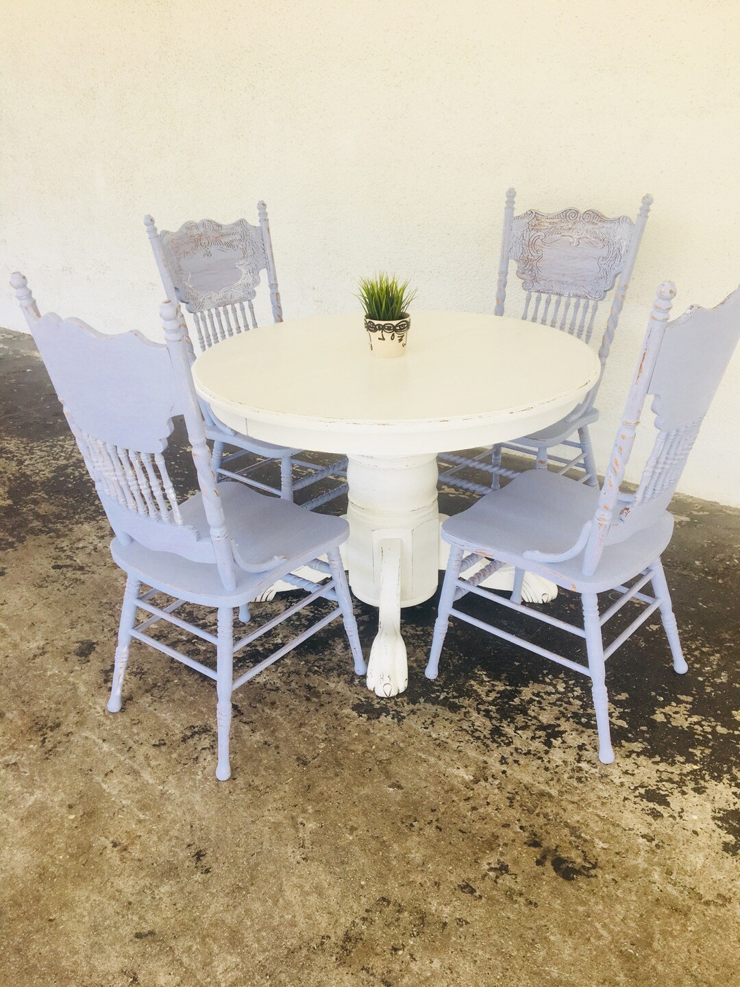 Farmhouse Table Set Kitchen Set Kitchen Table and Chairs Painted Table ...