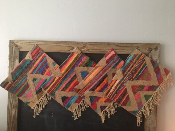 Vintage Western Navajo Style Home Decor Kilim Rugs 4 Small Etsy