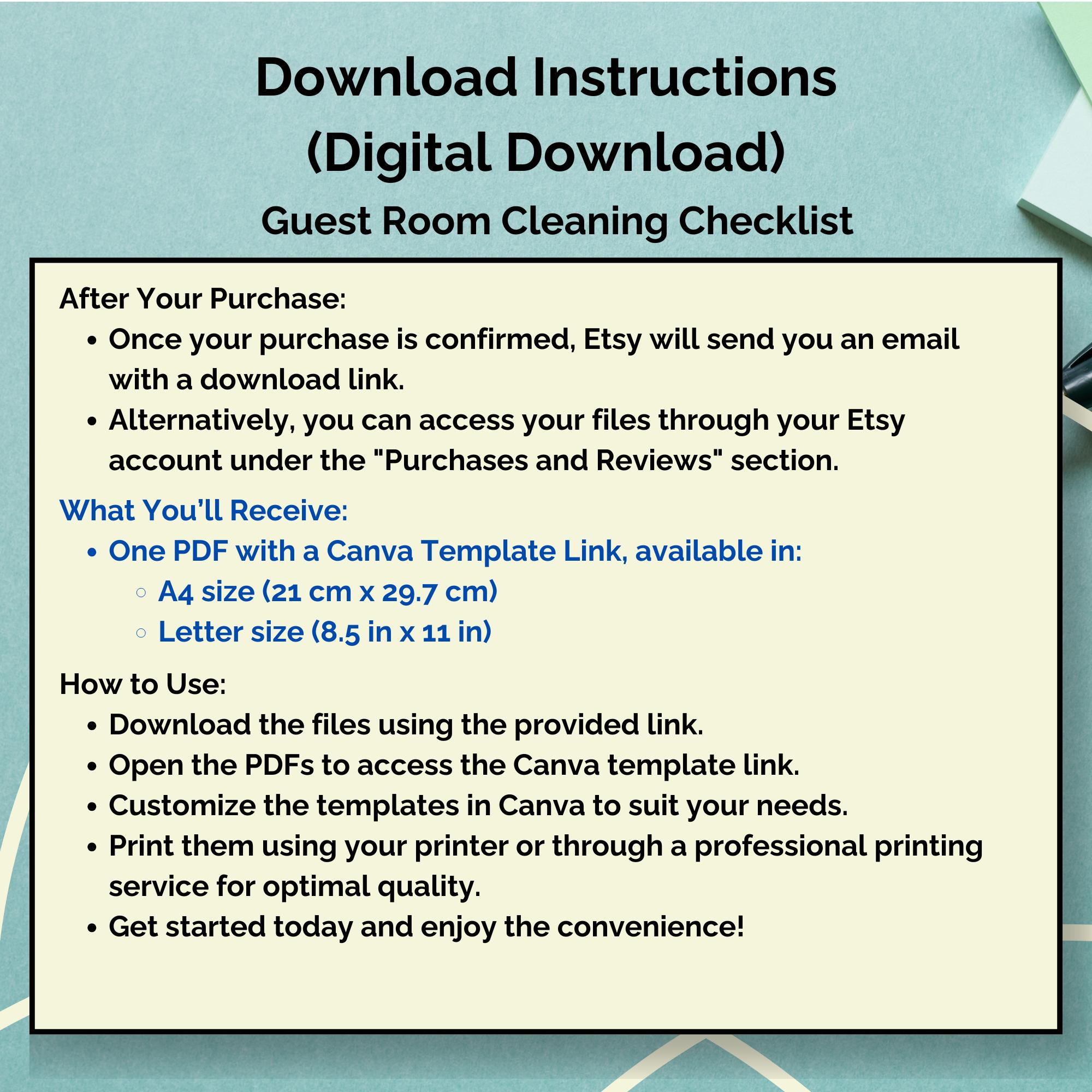 Editable Guest Room Cleaning Checklist Template Housekeeping Printable editable-guest-room-cleaning-checklist-template-housekeeping-printable