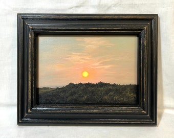 Evening Sun - Original Acrylic Painting on Canvas, Framed