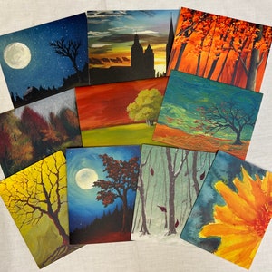 Set of 10 Blank Notecards, 10 Different Designs with Envelopes, Comes Packaged in Gift Box, Colorful Cards, Prints of My Original Art image 7