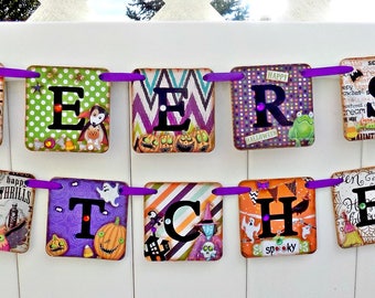 Cheers Witches Banner-Halloween Banner-Witch Banner-Rustic Halloween-Halloween Sign-Halloween Witch Sign-Halloween Decor