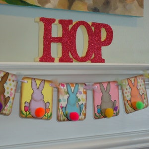 Easter Banner-Bunny Butts Banners-Easter Home Decor-Spring Banner-Nursery Decor-Easter Decorations-Easter Signs-Easter-Easter Gift-Rabbits image 1