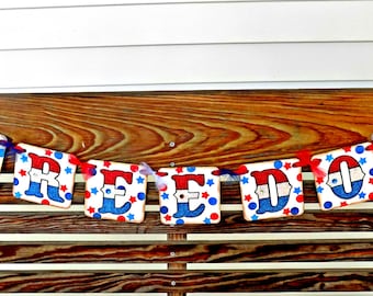 4th of July Banner-Freedom Banner-Patriotic Banner-Independence Day-Patriotic Party Decor-July 4th Party Sign-July 4th Photo Prop-July 4th