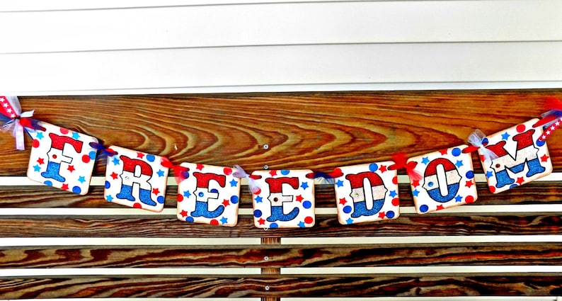 4th of July Banner-Freedom Banner-Patriotic Banner-Independence Day-Patriotic Party Decor-July 4th Party Sign-July 4th Photo Prop-July 4th