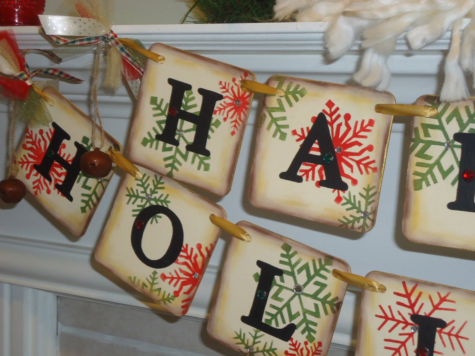 Christmas Banner christmas Garland Happy Holiday Banner Etsy